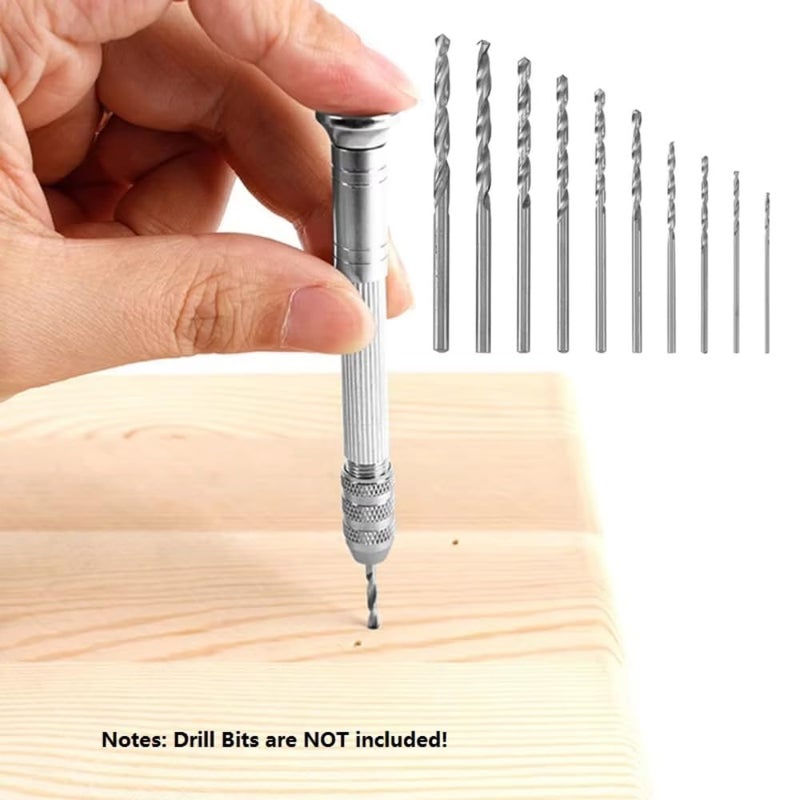 GUHOFIND 2PCS Vice Holder Tool Round Head Pin Vise for Removing Pins, Screwdriver Bits, Taps, Reamers, Scribers, Wire, Small Files - Image 2